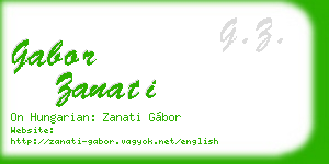 gabor zanati business card
