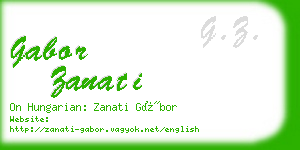 gabor zanati business card